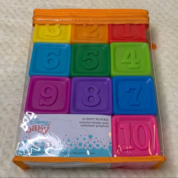 Disney 🍯 Whinnie the Pooh Soft Blocks Set of 10 - Picture 2 of 3